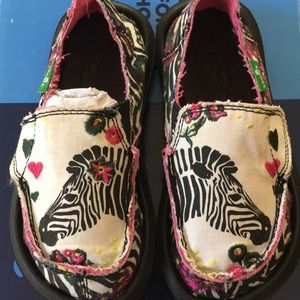 SANUK-Scribbles 2- little girls size 8 US